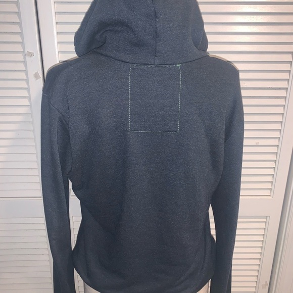 Aviator Nation Smiley Face Gold Foil Hoodie Gray Unisex Large - Picture 7 of 11